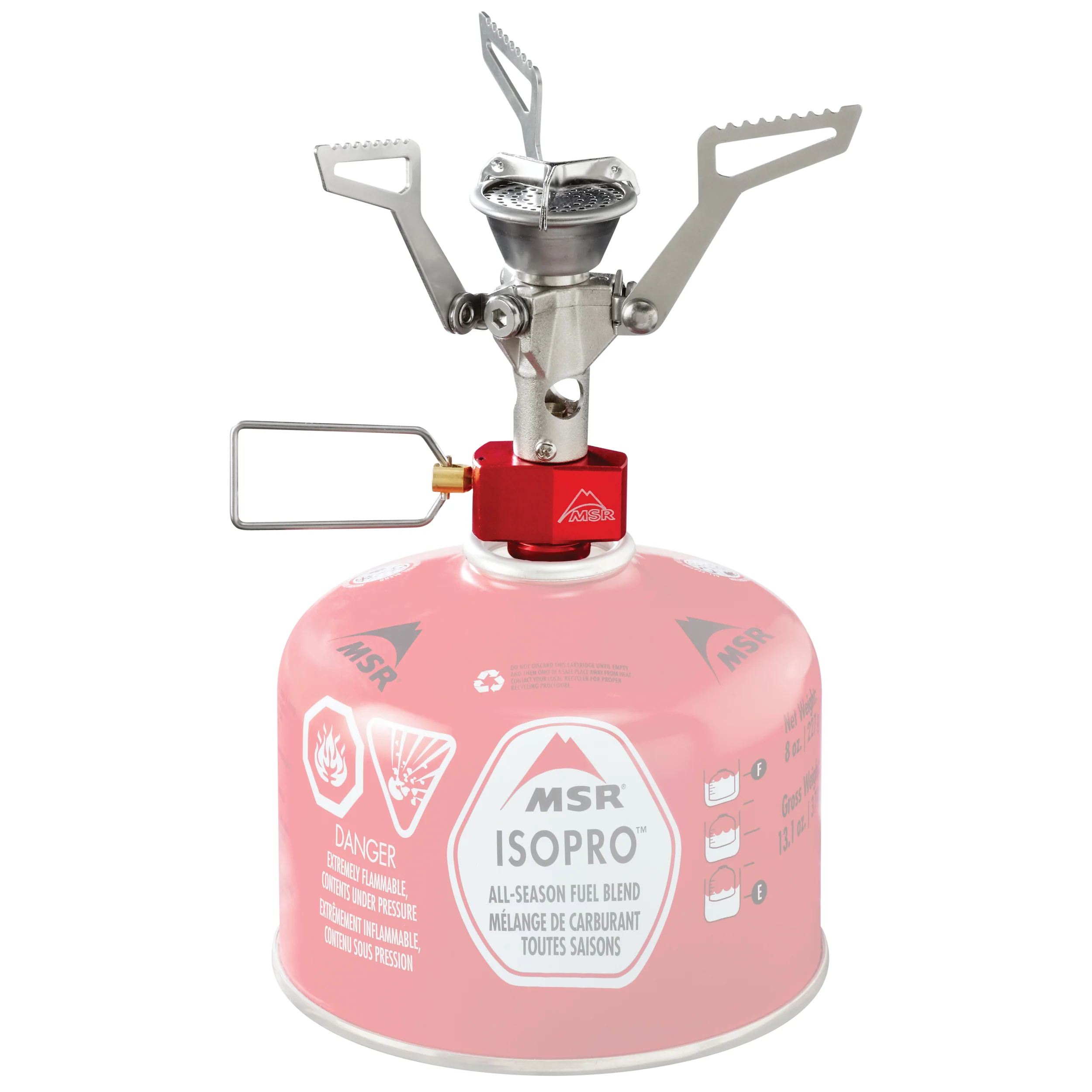MSR Pocket Rocket 2 attached to Isobutane Canister