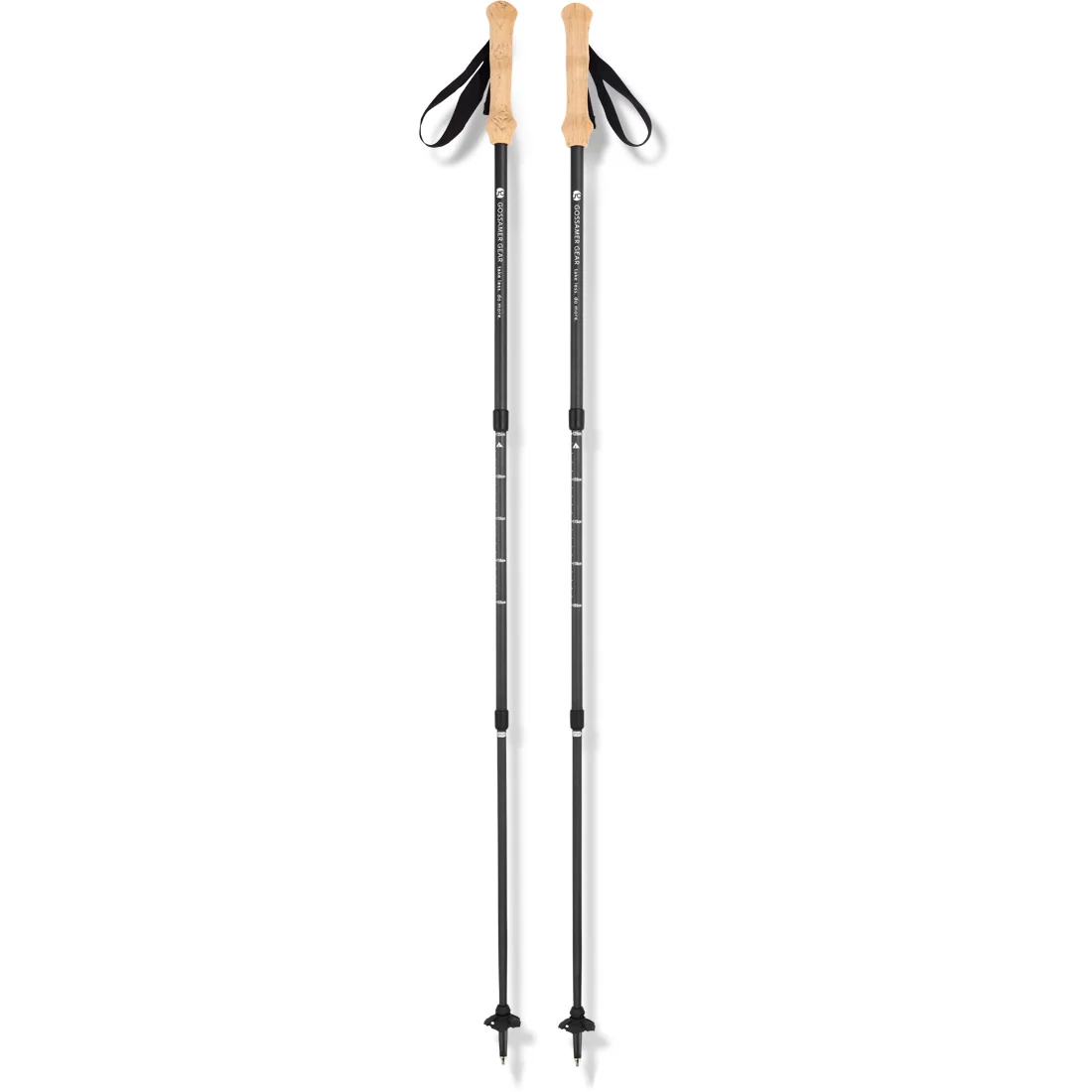 Gossamer Gear LT5 three piece carbon trekking poles extended