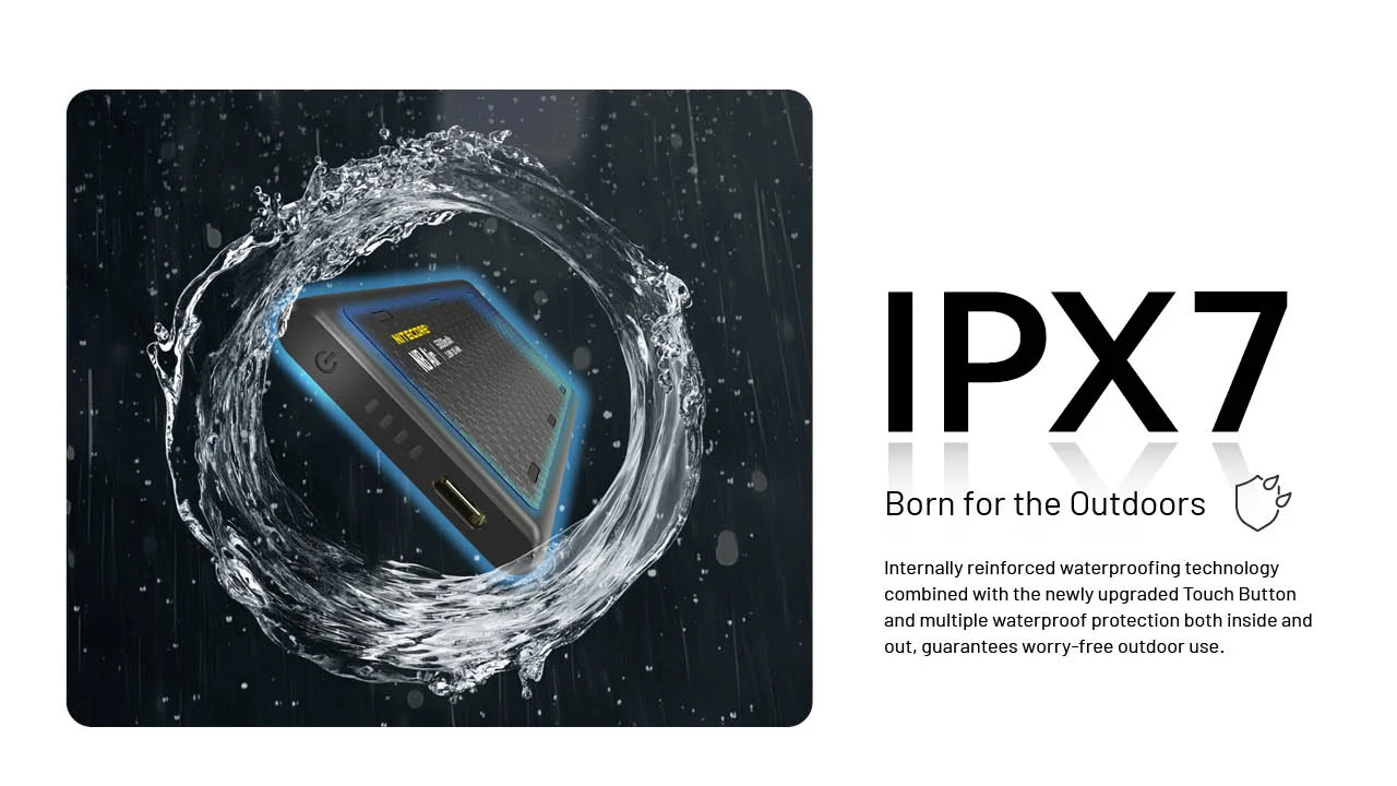 NITECORE NB Air 5000mAh power bank with IPX7 water resistance