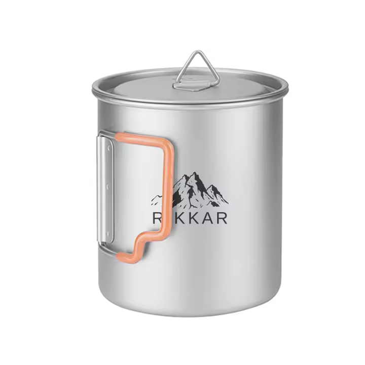 Rikkar Titanium Pot 750ML Coated Handle